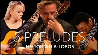 Five Preludes by Heitor VillaLobos  Siccas Guitars [upl. by Rhona771]