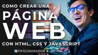 Como crear una página web con HTML CSS y Javascript 👩‍💻 [upl. by Zeuqram]