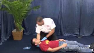 Unconscious Adult Choking  Lay Rescuer [upl. by Eineeuq]