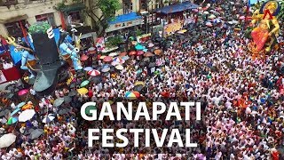 Ganapati FestivalGanesh Chaturthi in Mumbai  Aerial India  CNA Insider [upl. by Kendrah]