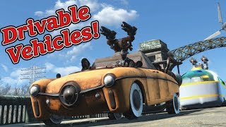 Drivable Vehicles in Fallout 4 Xbox OnePC [upl. by Dagley667]