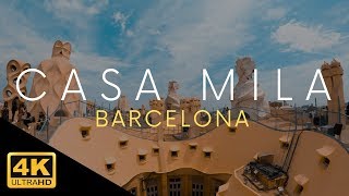 Casa Mila Barcelona Tour La Pedrera Antoni Gaudi 4k [upl. by Sirtimid766]