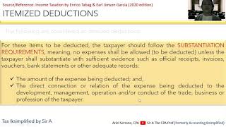 Deductions from the Gross Income  Itemized Deductions vs Optional Standard Deductions [upl. by Gnaw888]