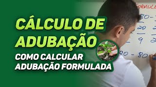 CÁLCULO DE ADUBAÇÃO  Como calcular adubação formulada [upl. by Melan]