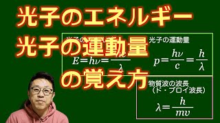 光子のエネルギーと運動量（＋ド・ブロイ波長）の覚え方 [upl. by Tyika]