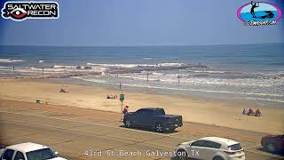 LIVE from 43rd St Beach Cam in Galveston Texas [upl. by Aihsatan]