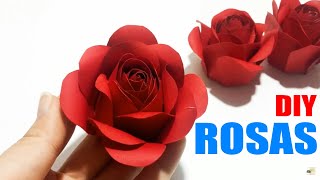 Como hacer flores de papel Rosas Super faciles y rapidas  DIY Manualidades 102 [upl. by Kahcztiy332]