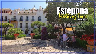 🌼🚶‍♀️ ESTEPONA Walking Tour 🚶  Estepona Town Costa del Sol Málaga SPAIN [upl. by Shanda]