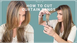 How To Cut Long Curtain Bangs [upl. by Nomor114]