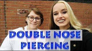 Getting a Double Nose Piercing [upl. by Kirre]