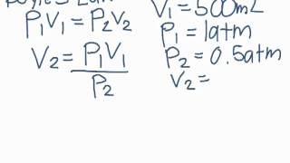 Boyles Law calculation [upl. by Aihsatal]