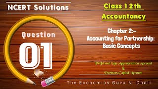 Question 1 l Chapter 2 l Class 12 Accountancy l NCERT Solutions [upl. by Cerracchio740]