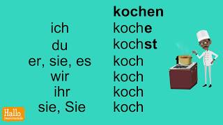 Deutsch lernen A1  Verben im Präsens konjugieren [upl. by Atinej]