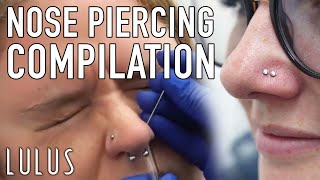 3 Minutes of Nose Piercings COMPILATION [upl. by Cyrilla389]