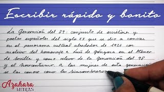 ✍ Cómo Escribir Rápido y Bonito en Cursiva [upl. by Anirat]