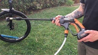 Worx Cordless Pressure Washer Test Bike Washing Made Easy [upl. by Larue]