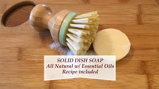 Making Cold Process SOLID DISH SOAP w Essential Oils Recipe included  Ellen Ruth Soap [upl. by Hashum]