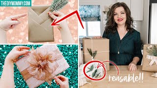 How to Wrap a Gift  10 AMAZING HACKS  The DIY Mommy [upl. by Avrit]