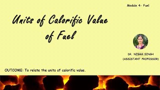 Units of Calorific Value By Dr Nisha Singh [upl. by Carine]