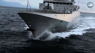 US Navy FFGX Frigate at SAS2018  FREMM AUSTAL Frigate F100 Mk110 L3 ALAMO Lacroix Sylena [upl. by Ogdan50]