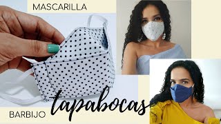 DIY Cómo hacer un Tapabocas  Cómo hacer Cubrebocas  Mascarilla 3D  Mascarilla de Tela  Barbijo [upl. by Bekah]