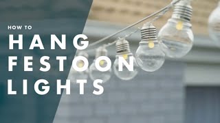 How To Hang Festoon Lights  Bunnings Warehouse [upl. by Nelram]