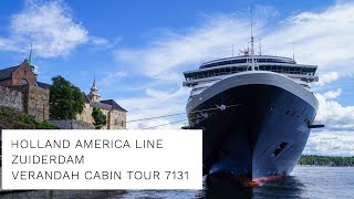 CRUISE SHIP CABIN TOUR Zuiderdam  Verandah 7131  HOLLAND AMERICA LINE [upl. by Elreath]