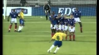 Roberto Carlos  The Banana Best Football Free Kick Goal Ever Scored Brazil vs France [upl. by Llenart]