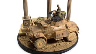 SdKfz222 Leichter Panzerspähwagen Diorama Tamiya 135 [upl. by Cirederf]