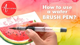 How To Use A Water Brush Pen Water Brush Pen Tutorial From Artistro [upl. by Ayotl]