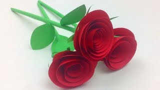 How to Make Small Rose Flower with Paper  Easy Paper Roses Flowers Step by Step  DIY Rose Of Paper [upl. by Hazlip]