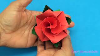 Tutorial Rosas de papel perfectas para regalos 🌹 [upl. by Baryram]