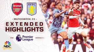 Arsenal v Aston Villa  PREMIER LEAGUE HIGHLIGHTS  4142024  NBC Sports [upl. by Airretnahs]