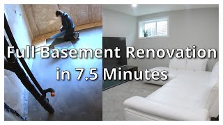 Full Basement Renovation in 75 minutes [upl. by Ingaborg]