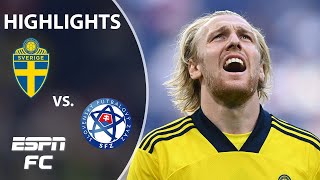 Emil Forsberg converts from the spot for Sweden in win vs Slovakia  Highlights  ESPN FC [upl. by Cis]