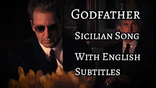 Godfather 3 Sicilian Song New English translated lyrics [upl. by Norha3]