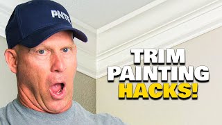 Interior Trim Painting Hacks DIY How To Paint House Trim Work [upl. by Oenire]