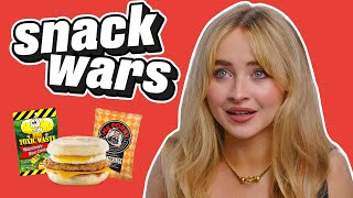 Sabrina Carpenter quotIve Never Eaten McDonaldsquot  Snack Wars [upl. by Trevor]