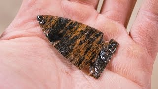 How to Flint Knap an Obsidian Arrowhead [upl. by Delly]