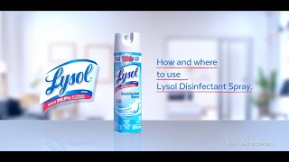 How and where to use Lysol Disinfectant Spray [upl. by Aerdnu]