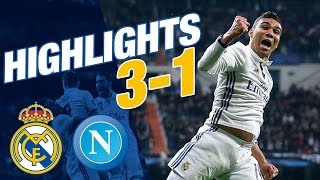 GOALS AND HIGHLIGHTS  Real Madrid 31 Napoli  Champions League [upl. by Vasta988]