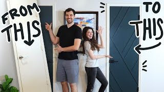 Simple DIY Door Makeover that we almost ruined [upl. by Rebna801]