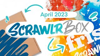 ScrawlrBox April 2023 UNBOXING  EmilyArts [upl. by Lund]