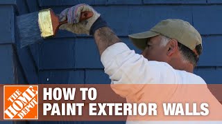 How to Paint Exterior Walls  The Home Depot [upl. by Damaris]