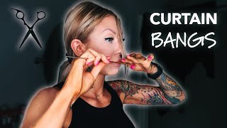 How to Cut Curtain Bangs  Easy DIY [upl. by Catherine]