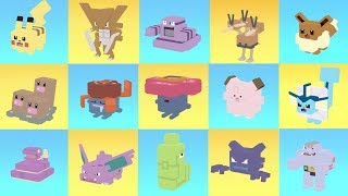 ALL POKEMONS EVOLUTIONS in ONE VIDEO  Before and After the Evolution Pokemon Quest [upl. by Rabjohn]