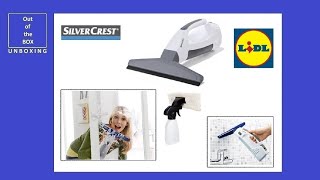 SilverCrest Cordless Window Vacuum Cleaner SFR 37 C3 UNBOXING Lidl 37V 2200mAh up to 20 windows [upl. by Eenttirb]