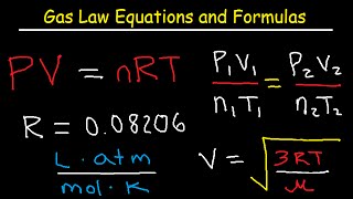 Gas Laws  Equations and Formulas [upl. by Ikkiv175]