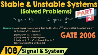 Stable and Unstable Systems Solved Problems  Part 2 [upl. by Wyn234]