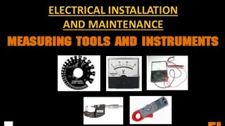 TLE  EIM Electrical Installation and Maintenance  MEASURING TOOLS AND INSTRUMENTS [upl. by Albert]